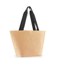 Sac à provisions M raffia black - Visuel 1